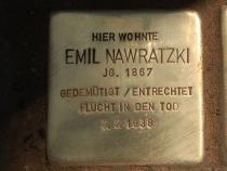 Stolperstein von Emil Nawratzki