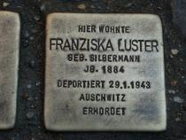 Stolperstein für Franziska Luster (c)Projekt-Stolpersteine