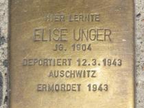 Stolperstein für Elise Unger.