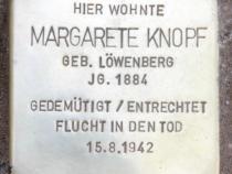 Stolperstein für Margarete Knopf.