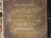 Stolperstein für Oskar Meyer.