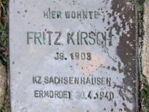 Stolperstein für Fritz Kirsch.