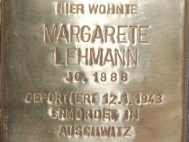 Stolperstein von Margarete Lehmann