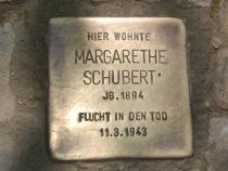 Stolperstein von Margarethe Schubert