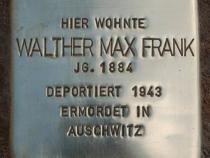 Stolperstein von Walther Max Frank