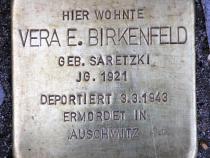 Stolperstein für Vera Ernestine Birkenfeld.