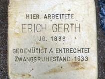 Stolperstein für Erich Gerth © OTFW