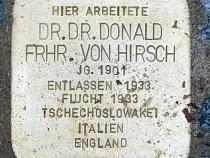 Stolperstein für Donald von Hirsch © OTFW