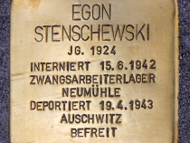 Stolperstein Egon Stenschewski © OTFW