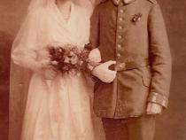 Hochzeitsfoto von Elisabeth und Fritz Krüger 1917, Bild: Familienarchiv