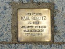 Stolperstein für Karl Bublitz