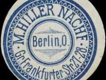 ca. 1910 Reklamemarke der Fa. M. Hiller für die Werbung © Familienarchiv