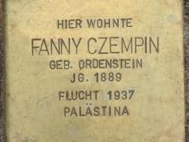 Stolperstein Fanny Czempin Bild: Stolpersteine-Initiative CW, Hupka