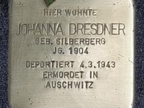 Stolperstein Johanna Dresdner, Foto; OTFW