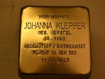 Stolperstein für Johanna Klepper - Foto: Projekt-Stolpersteine Teltow-Zehlendorf