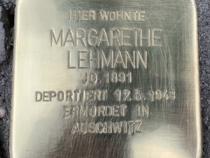 Stolperstein für Margarthe Lehmann, Foto: Initiative Mitte