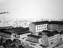 Haarener Tuchfabrik um 1910 Bild: gemeinfrei