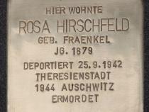 Stolperstein Rosa Hirschfeld, Foto: OTFW