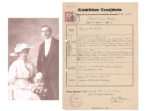 Hochzeit von Leopoldine Redl und David Edmund Charmatz, einem der Brüder von Max Charmatz Bild: Archiv der Familien Redl, Charmatz und Schandl in Krems/Stein, Niederösterreich