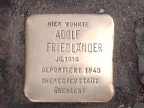 Stolperstein für Adolf Friedländer