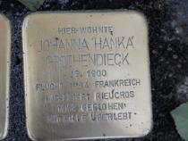Stolperstein Johanna 'Hanka' Grothendieck © Koordinierungsstelle Stolpersteine Berlin