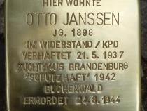 Stolperstein für Otto Janssen (Bild: Projekt Stolpersteine)