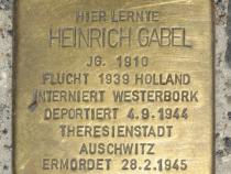 Stolperstein für Heinrich Gabel.