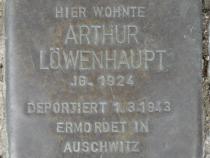 Stolperstein für Arthur Löwenhaupt. Fotorechte: D. Janke.