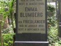Grabstein Leopold und Emma Blumberg Bild: Florence Springer Moehl