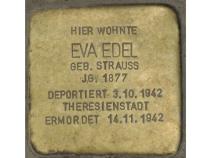 Stolperstein Eva Edel, 2022; Bild: H.-J. Hupka 