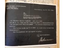 Todesbescheinigung Martin Arendt © Archiv der Gedenkstätte Sachsenhausen