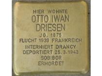 Stolperstein Otto Iwan Driesen © H. J. Hupka