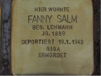 Stolperstein Fanny Salm, Foto: Stolpersteine-Initiative Schöneweide