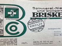 Spinnerei-Niederlage und Wollgarnfabrik BRISKE &amp;amp; CO © Landesarchiv Berlin, Handelsregisterakten