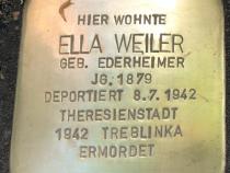 Stolperstein Ella Weiler, geb. Ederheimer © S. Davids