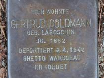 Stolperstein für Gertrud Goldmann.