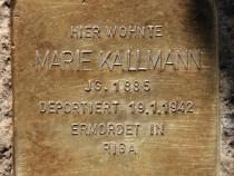 Stolperstein für Marie Kallmann.
