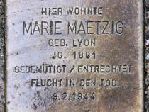 Stolperstein für Marie Anna Maetzig.