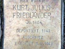 Stolperstein für Kurt Julius Friedländer.