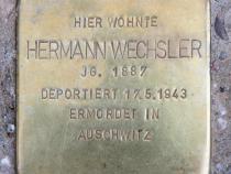 Stolperstein für Hermann Wechsler (Vecsler).