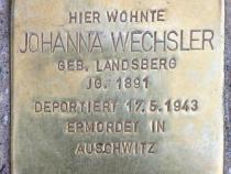 Stolperstein für Johanna Wechsler (Vecsler).