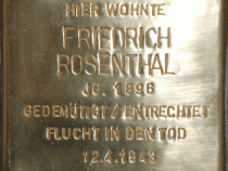 Stolperstein Friedrich Rosenthal (c/o Projekt-Stolpersteine)