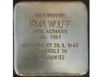 Stolperstein für Irma Wolff, Bild: Stolpersteine-Initiative CW, Hupka