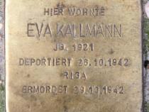 Stolperstein für Eva Cäcilie Kallmann.
