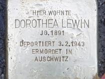 Stolperstein von Dorothea Lewin, Foto: Victoria Ebert