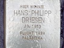 Stolperstein von Hans Philipp Driesen, Foto: Victoria Ebert