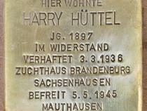 Stolperstein für Harry Hüttel © Privatbesitz
