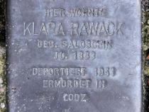 Stolperstein für Klara Rawack.