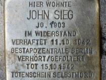Stolperstein für John  Sieg .