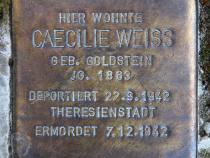 Stolperstein für Caecilie Weiss.